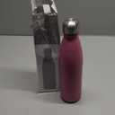 WATERSY Stainless Steel water bottles,17oz/500ml Insulated Water Bottles,Gloss Pink metal water bottle Keeps Drink Cold and Hot,BPA Free kids water bottles for School,Gym,Travel,Sports