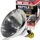 LUCKY HERP 100 Watt UVA+UVB Full Spectrum Vapor Heat Lamp Bulb, High Intensity Self-Ballasted Heat Basking Lamp/Bulb/Light for Reptile and Amphibian, Sun Lamp for Bearded Dragon Lizard Turtle(Clear)