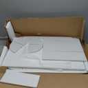 Shintenchi Bathroom Wall Cabinet with Mirror, Mounted Medicine Cabinets with 4 Internal and 6 Open Shelves, Mirrored Door Over The Toilet Storage, Solid White