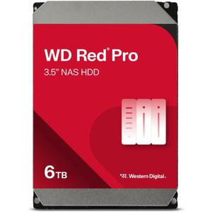 Western Digital 6TB WD Red Pro NAS Internal Hard Drive HDD - 7200 RPM, SATA 6 Gb/s, CMR, 256 MB Cache, 3.5" - WD6005FFBX
