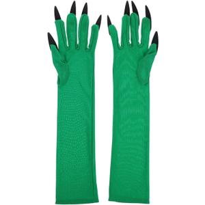 Halloween Claw Gloves with Nails Long Finger Scary Paw Gloves for Women Cosplay Costume Accessories
