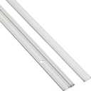 Pemko Snap Cover Perimeter Gasketing with Concealed Fasteners, Clear Anodized Aluminum with Gray PemkoPrene insert, 0.375" W x 0.973" H x 48" L