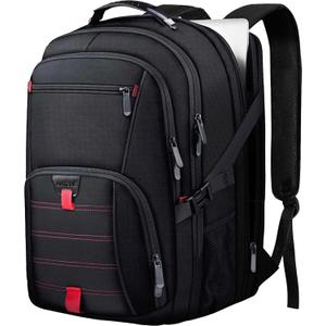 ANTERK Extra Large Travel Laptop Backpack, 17.3 Inch Carry on Backpack for Men Women, Big Anti Theft Water Resistant College Bussiness TSA Airline Approved Work Computer Backpack, Black