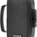 OZCHIN Smell Proof Bag with Combination Lock File Organizer Case Container Medicine Lock Box Odorless Storage Bag Great Gift for Friend (Black, S)