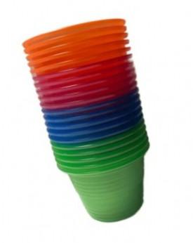 Coloch 50 Pack Plastic Bomber Cups, Disposable Bomb Cups Assorted Colors Power Bomber Double Shot Glass for Mixed Drinks, Shots, Party