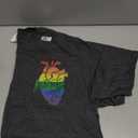 Anatomical Rainbow Heart Gay Pride Flag LGBT Nurse RN Gift T-Shirt Size Large Grey