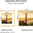 YESKAY 16x16 Picture Frame 3 Pack - Gold Poster Frame Display Pictures 12x12 with Mat or 16 x 16 Without Mat for Wall Hanging Horizontal and Vertical