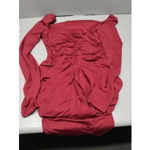 Women’s Red Bodycon Dress — Long Sleeve Dress (Small)
