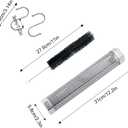 Pellet Smoker Tube for Grilling, 12 inches Premium Stainless Steel BBQ Wood Pellet Tube Smoker for Gas Charcoal Electric Grill or Smokers, Hexagonal with 2 S Shape Hooks and 1 Cleaning Brush