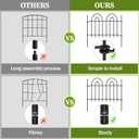 45ft x 13in Garden Fence Animal Barrier, 32 Panels Decorative Garden Fence Border, No Dig Garden Fence Panels, 1.8in Gap Rustproof Metal Stakes, Ground Defense Border Fence for Outdoor, Yard, Patio