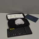 Foldable Keyboard and Mouse, Samsers Folding Bluetooth Keyboard Combo, 2.4G + BT5.0 x 2, Full-Size Portable Travel Keyboard & USB-C Rechargeable Wireless Mouse for iOS Android Windows Mac OS