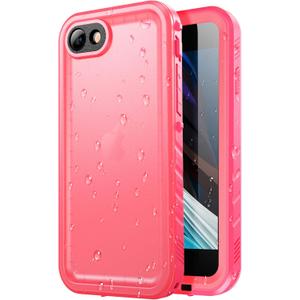 SPORTLINK Waterproof Case for iPhone SE 3rd 2022/iPhone SE 2nd 2020/iPhone 7/8 - Full Body Shockproof Dustproof Phone Screen Protector Rugged Waterproof Case for iPhone SE3/SE2/7/8 (Pink)