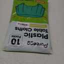 Pureegg Plastic Table Cloth Disposable 10 Pack, 84'' Round Table Cloths, St Patricks Day, Christmas Decorations, Tablecloths, Round, Forest, Emerald, Plastic Cover, Leakproof & Sturdy, Green