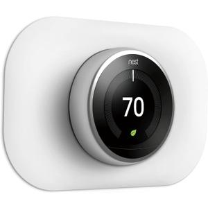 Compatible with Google Nest Thermostat 1st/2nd/3rd Wall Plate Cover - Petrichor Nest Thermostat Trim Kit, Made for Google Nest Thermostat 1st/2nd/3rd, Cover Imperfections Easy to Install - Snow (White)