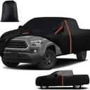 Waterproof Truck Cover for Toyota Tacoma Access Cab 6' & Double Cab 5' (20052023), Extended cab 6' (20242025)  All-Weather Outdoor Pickup Cover with Zipper Door, Windproof Straps & Sun/UV