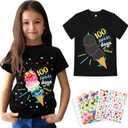Skicuff 100 Days of School DIY Shirt Kit Kids 100th Day of School Shirt for Girls and Boys Craft Teacher Classroom Party(Sweet ,8-10)