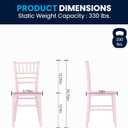 Flash Furniture Hercules Series Children's Resin Event Chairs, Commercial/Residential All Occasion Chairs for Kids, 330 lb. Static Weight Capacity, Set of 6, Pink