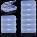 Clear Plastic Playing Card Boxes Snaps Closed Poker Gaming Playing Card Deck Cases Holder Plastic Storage Box Clear Trading Card Box Card Storage Organizer for Bank Business Card (10Pcs)