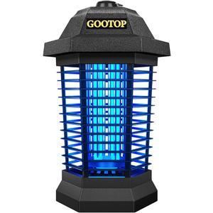 GOOTOP Bug Zapper Outdoor, Mosquito Zapper, 4200V 3 Prong Plug in Electric Fly Zapper, Mosquito Killer, Fly Traps, Flying Insects Zapper Indoor Outdoor, ABS Plastic Outer (Black)