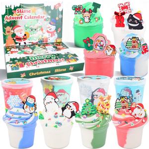 Slime Advent Calendar - 24 Days of Super Soft & Stretchy DIY Slime for Kids, Christmas Countdown Calendar, Party Favors, Stocking Stuffers & Birthday Gifts for Girls and Boys