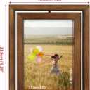 Egofine 2 Pack 5x7 Rotating Floating Picture Frames,Double-Sided Display with HD Glass Front Wooden Distressed Frame for Vertical or Horizontal Tabletop Display, Carbonization