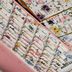 UPAFEXXI-Laminated Bible Tabs for Women and Men (Gold Foil Embossed Lettering) Reposition Large Print tabs, Easy to Read and Apply, 80 Bible Chapters Labels for Easy Navigation(Beige and Floral)