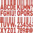 282 Pcs 24 Sheets Large Letter Stickers Glitter Big Font Alphabet Number Self Adhesive Vinyl Stick on Letters Sticker for Mailbox Crafts Poster Bulletin Boards Classroom Home Decor (Red, 4 Inch)
