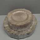 U-QE 60PCS Clear Coffee Plastic Plates - Clear Brown Plastic Plates Disposable Heavy Duty - Disposable Plates for Party Including 30PCS 10'' Dinner & 30PCS 7'' Dessert