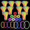 500 Pack Glow Sticks Bulk Party Pack, 8 Inch Halloween Glow Sticks for Kids and Adults, Glow in the Dark Light Sticks Party Supplies, Glow Necklaces Glow Bracelets with Connectors, Multicolor