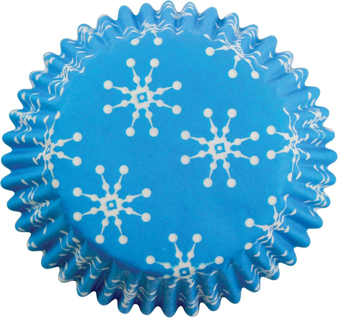 PME Snowflakes Paper Cupcake Liners, Mini Size