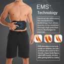 FDA Cleared ABS Stimulator Muscle Toner, Ab Machine, Portable Abdominal Belt, Electronic Pulse Massager, Home Office Fitness Belt Workout Equipment (Black Blue)