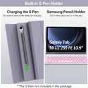 FARYODI Keyboard Case for Samsung Galaxy Tab S10 FE 5G 10.9 inch 2025/ S9 FE 10.9" 2023/S9 11 Inch 2023,7 Colors Backlit Detachable Wireless Keyboard,Smart Folio Cover with S Pen Holder,Purple