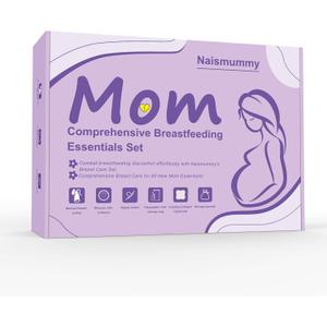 Breastfeeding Essentials Kit for Nursing Moms - Manual Breast Pump, Nipple Shields, Milk Collectors, Breastmilk Storage Bags, Soothing Gel Pads for Breastfeeding Newborn Relief for Sore Nipples 37 Pcs