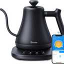 Govee Smart Electric Kettle, WiFi Variable Temperature Gooseneck Pour Over Kettle and Tea Kettle, Alexa Control, 1200W Quick Heating, 100% Stainless Steel, 0.8L, Matte Black