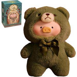Lulu The Piggy Pig Vintage Bear Blind Box Figures 6PCs Plush Pendant Cute Collectible Toys Kawaii Birthday Gifts (Whole set)