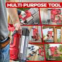 MtiolHig Cordless 2" Brad Nailer Compatible with Milwaukee Battery(No Battery), 2-in-1 Electric Nail Gun/Staple Gun, 18 Gauge Nail Gun Battery Powered with 1000 Nails for Wood Carpentry, 7.2LB