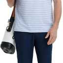 Rouen Men's Polo Shirts Short Sleeve Dry Fit Performance Wicking Moisture Causal Striped Collared Golf Shirts for Men (Blue, S)