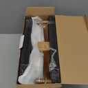 Getstar Ceramic Dog Bowls Set with Acacia Wood Stand, 3.5 Cups Pet Bowls Set of 2 for Medium Dogs, Cute Dog Food Bowl, Cat Bowls (Vintage White)