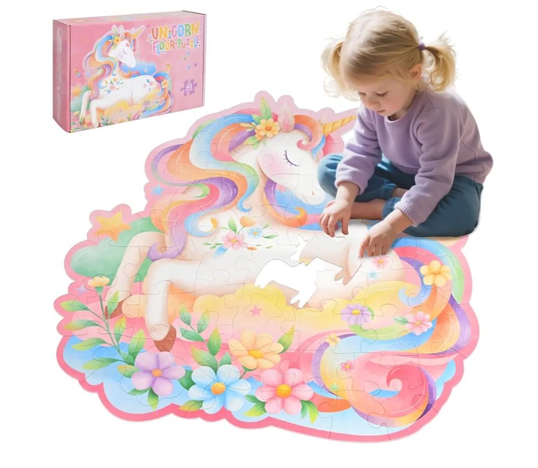 Unicorn Floor Puzzle - 48 Large Pieces, Ideal as Unicorn Party Decorations & Magical Gifts for Girls