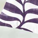 CaliTime Throw Pillow Covers Decorative 18 X 18 Inches Pack of 2 Cozy Fleece Modern Abstract Plant Leaves Cushion Cases for Couch Bed Sofa Farmhouse Decoration Deep Purple