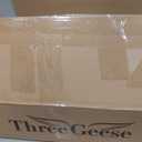Three Geese Adjustable Layer Goose Feather Pillow,Assembled Bed Pillow, Soft Cotton Cover,Good for Side and Back Stomach Sleeper, Standard/Queen Size,Packaging Include 1 Pillow