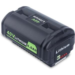 Compatible with Ryobi 40V 6.0Ah High-Output Battery, Compatible with Ryobi 40-Volt Mower Battery OP4050A OP4040A OP4030A OP4020A OP4015A OP4060A OP4075A and 40V Max Outdoor Cordless Power Tools