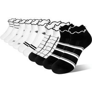 2 x 5 Pairs Women’s Cotton Ankle Socks, One Size Fits US 5-10.5, Soft Breathable No Show Low Cut Socks, Lightweight Casual Everyday Socks for Spring