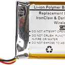 1000mAh 3.7V Replacement Battery for Corsair IronClaw & Dark Core RGB PRO SE Wireless Mouse, CP-DCRP