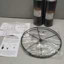 GOSO Black Lamp Shades Set of 2 Medium Drum, Modern Lamp Shades for Table Lamps Floor Lamps-13*13*10 inch (Spider) Rustic Lampshades Replacement Natural Fabric Shade for Bedroom- Required Assembly