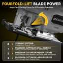 Cordless Jig Saw for Dewalt Battery, 7 Speed Variable Up to 3200RPM, LED Light, 45 Bevel Cuts, 3 Orbital Motions, with Jig Saw Blade for Straight/Curve/Circle Cutting(Battery Not Include)