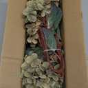 Uqueeten Hydrangea Artificial Flowers,Green Artificial Flower Fake Silk Hydrangea, Heads Bouquet with Stems Bulk for Fall Decoration Table Center Indoor Outdoor Faux Floral Plants 8pcs (Green)