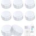 Travel and Storage Bottle Caps Compatible with Avent Baby Bottles, Bottle Lids Replacement, 8 Count (White)