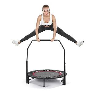 MaxKare 40” Fitness Trampoline for Kids Adults-Mini Exercise Rebounder Indoor & Outdoor Folding Trampolines Foldable with Adjustable Handle