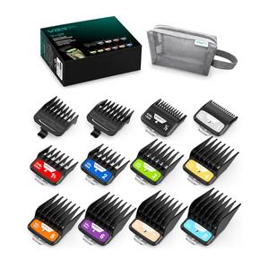 VGRPRO Professional Hair Clipper Guards, Color Coded Hair Cutting Guides from 1/16” to 1”, Replacement Barber Guards Compatible with Most Hair Clippers